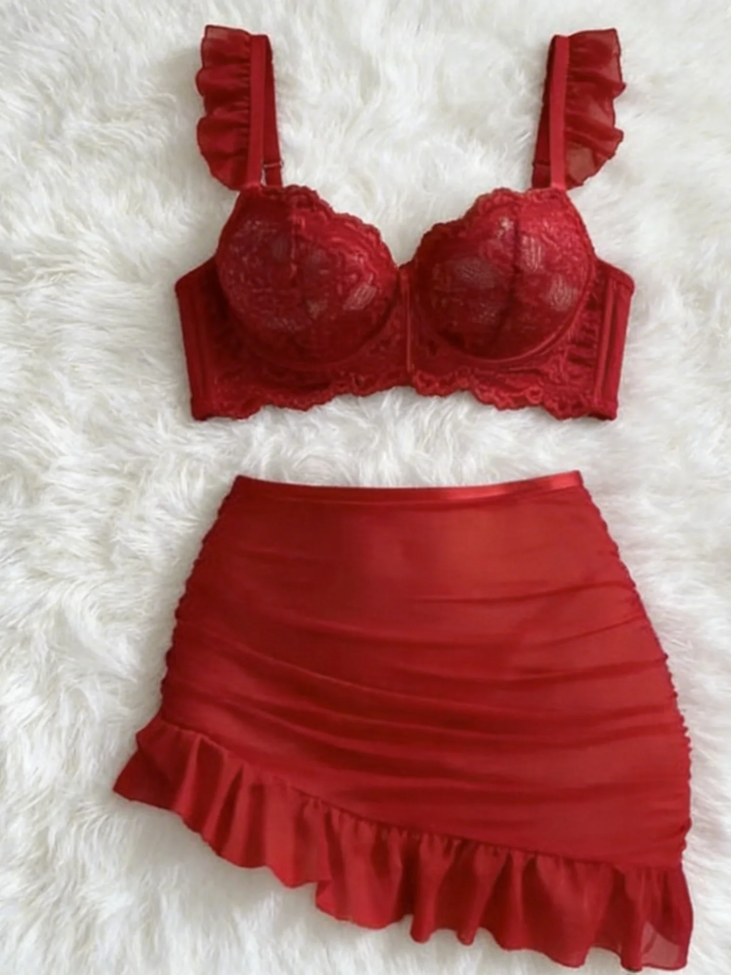 

2026 Exquisite Embroidered Lace Small-Bust Push-Up Women's Bra Set