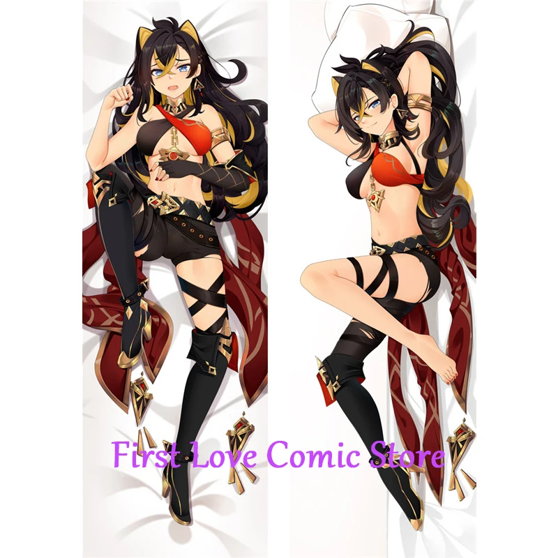 

Подушка в стиле аниме Dakimakura Чехол Genshin Dehya Подушка «Dakimakura», украшение на Хэллоуин и Рождество 2023