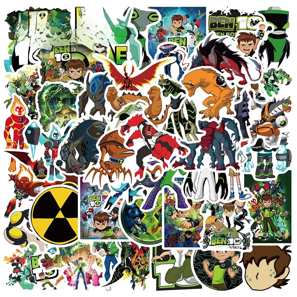 AliExpress PickJoy 50pcs Cartoon Ben 10 Dinosaur Boy Stickers DIY Luggage Laptop Bicycle Skateboard Waterproof PVC