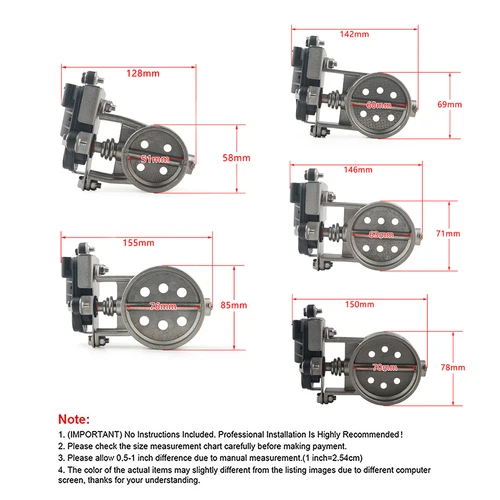 Imagen 2 del producto Sistema de tubo de escape para coche/motocicleta, válvula de acero inoxidable insonorizada para locomotora, Control de botón de interruptor electrónico 51/60/63/70/76m