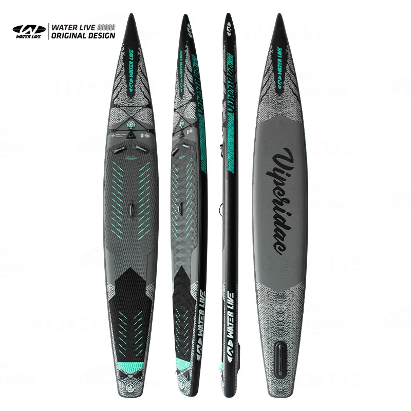 Água Live Professional Racing Sup Board, motor elétrico com acessórios, inflável Stand Up Paddle Boards, 14'0"