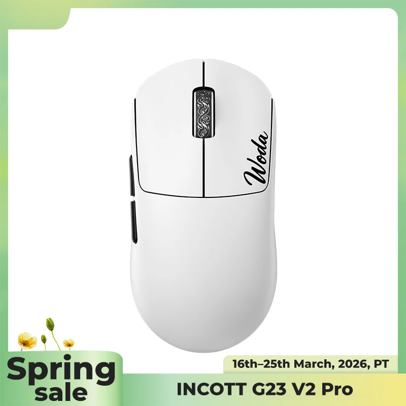 

Incott G23 V2 SE/Pro PAW3395/PAW3950 Hot-Swappable Micro Switch Wireless Gaming Mouse 1k/8k Ergonomics E-sports Mice