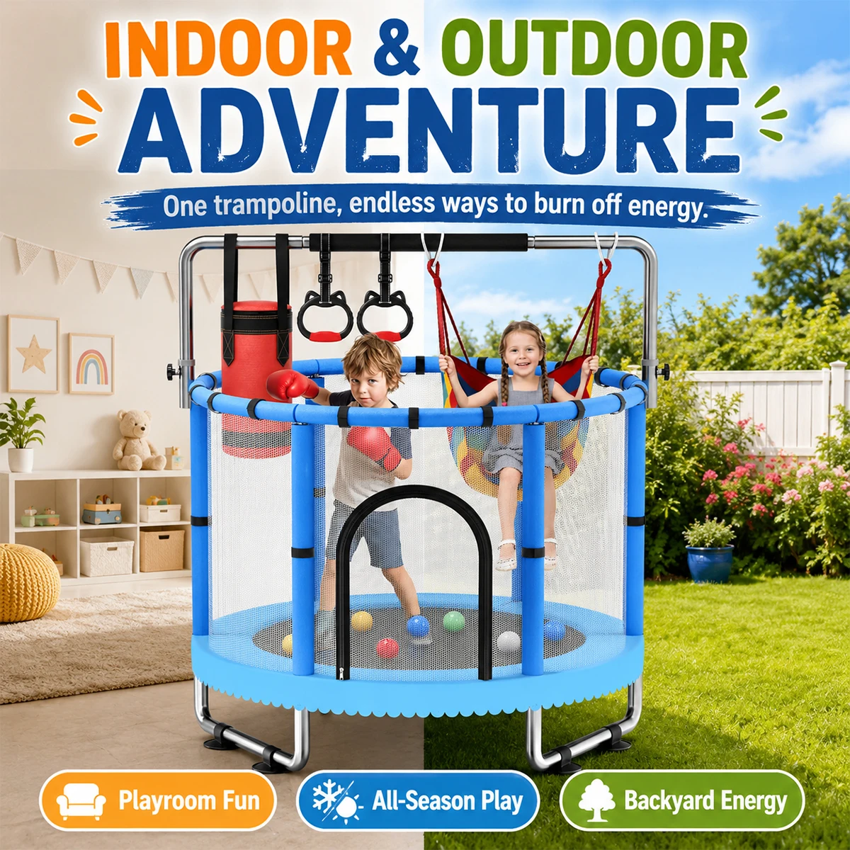 Trampoline d'intérieur pour en - Home Gym For Toddlers avis et prix