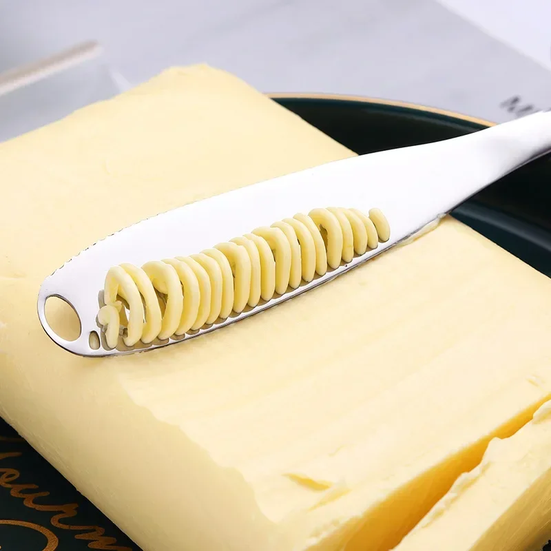 Faca De Manteiga De Aço Inoxidável Com Buracos Cortador De Sobremesa, Jam Knife, Talheres, Toast