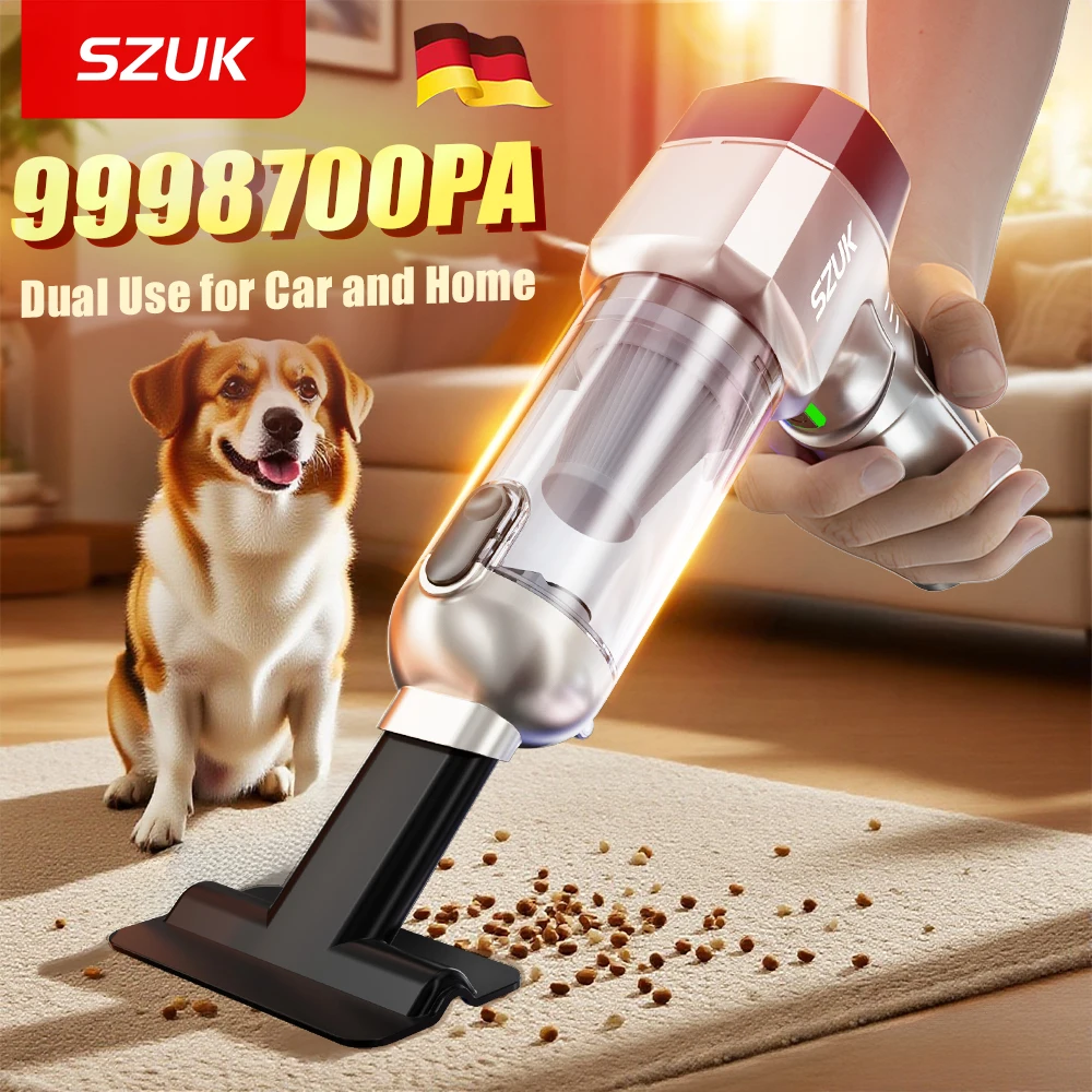 

SZUK 9998700PA Car Vacuum Cleaner Powerful Suction Cordless Wireless Cleaner Portable HandHeld Vacuum Cleaner Cleaning Machine