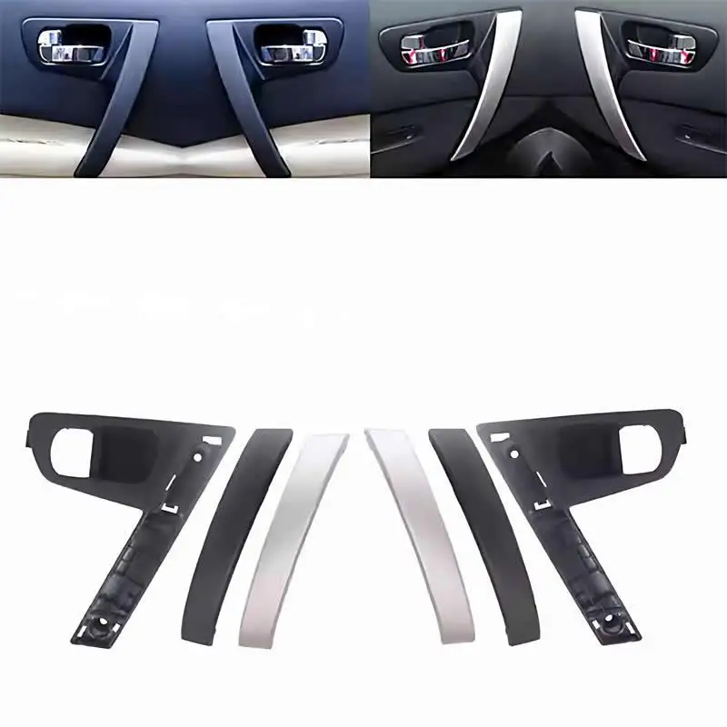 

Black Silver Car Inside Door Handles Left Right Set Part For Nissan QASHQAI J10 2007-2015 80944-JE50A 80945-JE50A