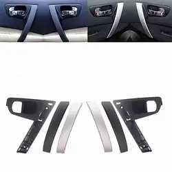 Black Silver Car Inside Door Handles Left Right Set Part For Nissan QASHQAI J10 2007-2015 80944-JE50A 80945-JE50A