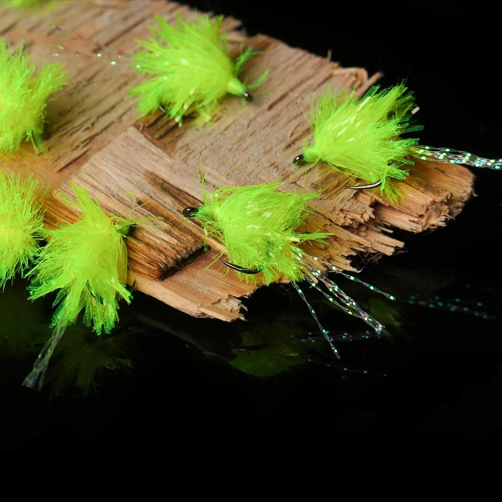 12 pièces lueur Estaz oeuf mouche leurre UV brillant artificiel oeufs de poisson appât pour truite saumon pêche sans ardillon nymphe mouche attachant fournitures