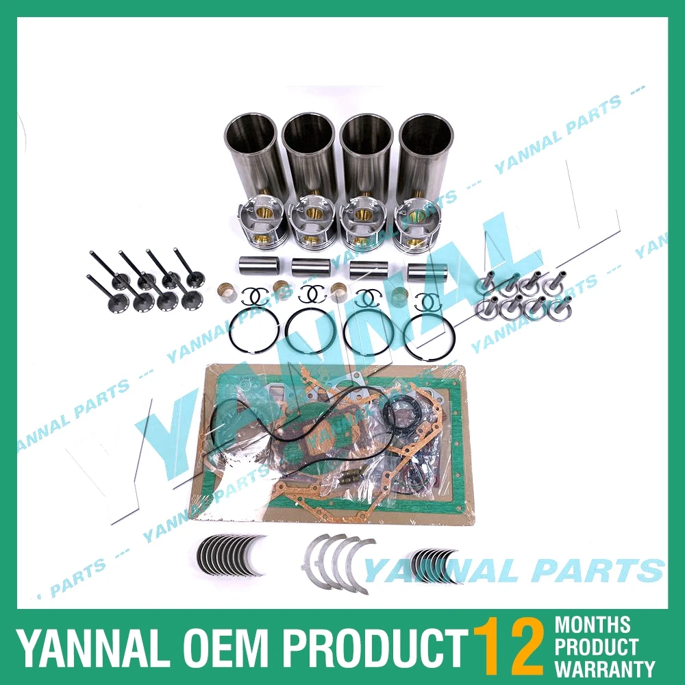 For Mitsubishi Engine Cat 305CR Kobelco SK045 K4N K4N-DI Overhaul Rebuild Kit