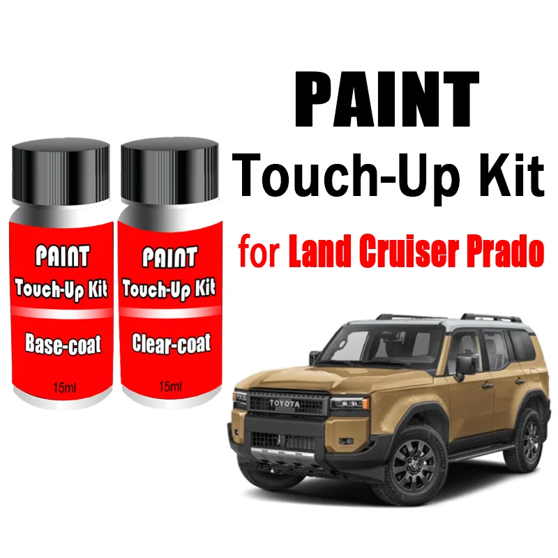 Automotive Touch-Up Paint Kit(With Brush) for Toyota Land Cruiser Prado Paint Scratch Remover Car Paint White Black 1L7/8X0/1M3