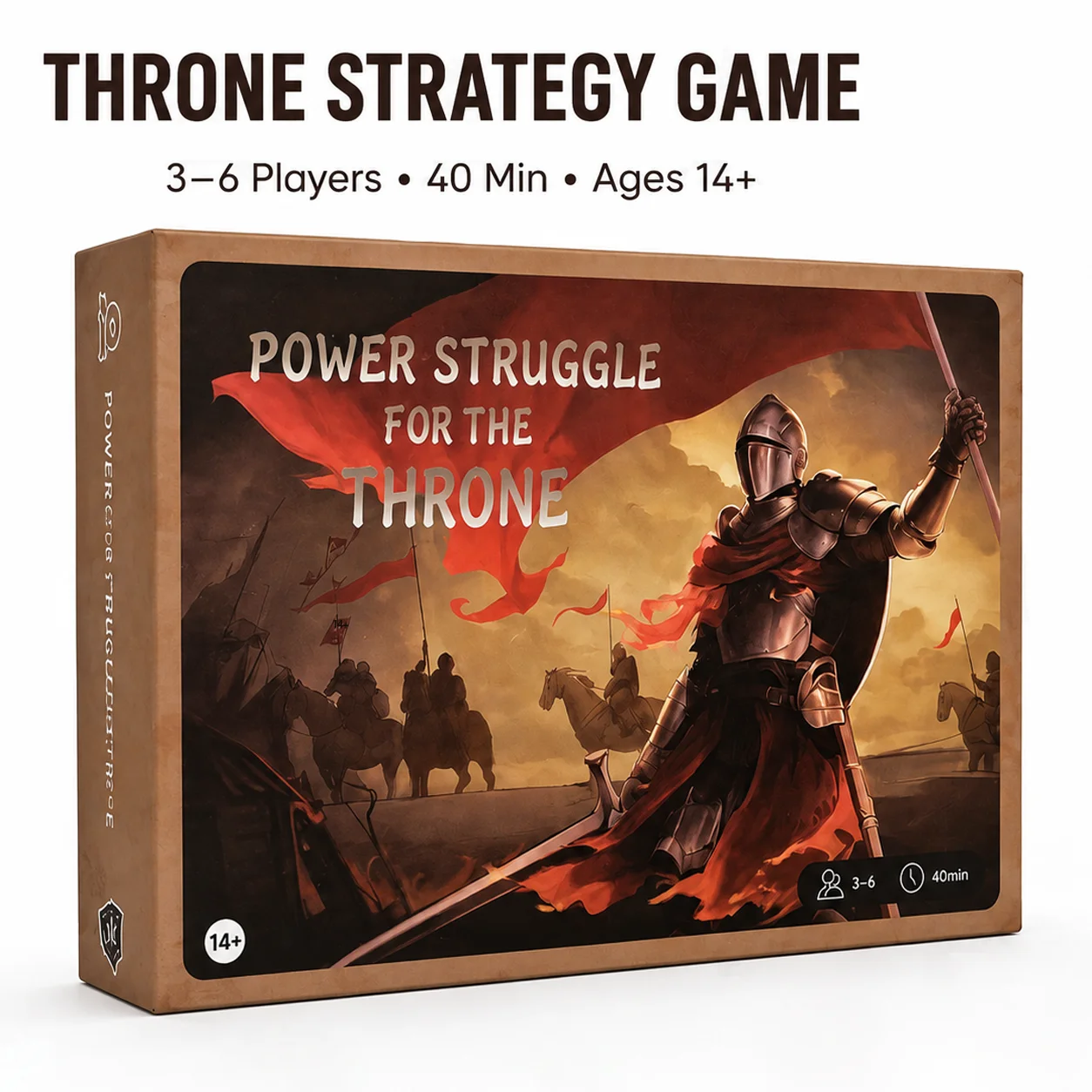 Medieval Auction Strategy Card Game, 3-6 Players, 40-Minute Point-Scoring Card Game with Kingdom Map and 125 Cards, Age 14+