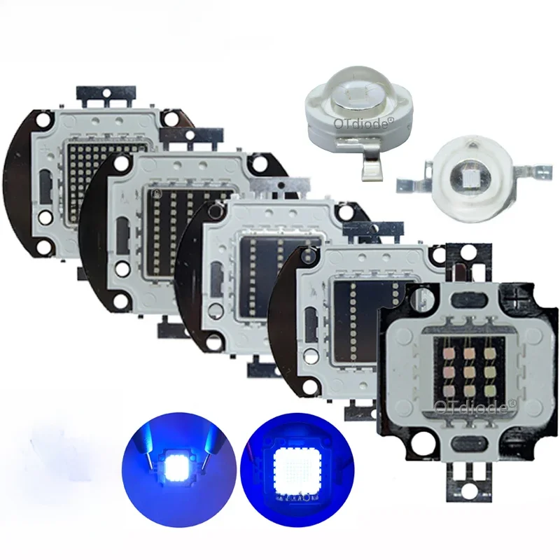 Żarówki ultrafioletowe UV fioletowe żarówki LED 365nm 370nm 3W 10W 20W 30W 50W 100W światło o dużej mocy diody do przenośnego moneydetector — zdjęcie 2