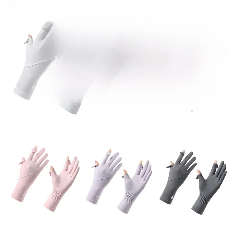 AliExpress Women Summer Cycling Ice Silk Sunscreen Gloves ebike Touch Screen Non-slip Cool Driving ciclismo Outdoor Sports Equipment