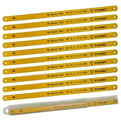 Lama per seghetto FOXBC 250mm 10 pollici 24T M42 lame per seghe bimetalliche per il taglio di metalli 10 pezzi
