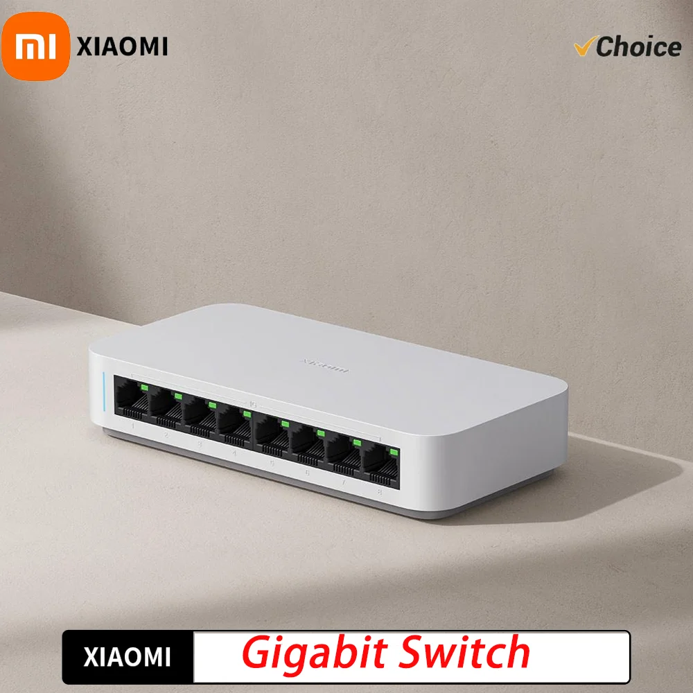 

Original NEW Xiaomi Gigabit Switch, White, 23mm Slim Body, 8 Gigabit Ports, Connects to TVs and Game Consoles CN