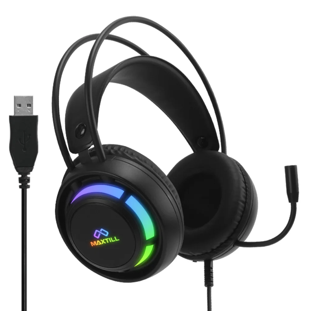 MO-GH200U Wired Headset LED USB Headphone Game Gaming gamer Computer PC Psi Bout Home Desktop Notebook RPG RTS AOS FPS Work Dee the self-help program