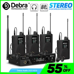 Debra Stereo In-Ear Monitor System Professional Stage Recording Wireless ST-102 for Studio Drummer Instrument