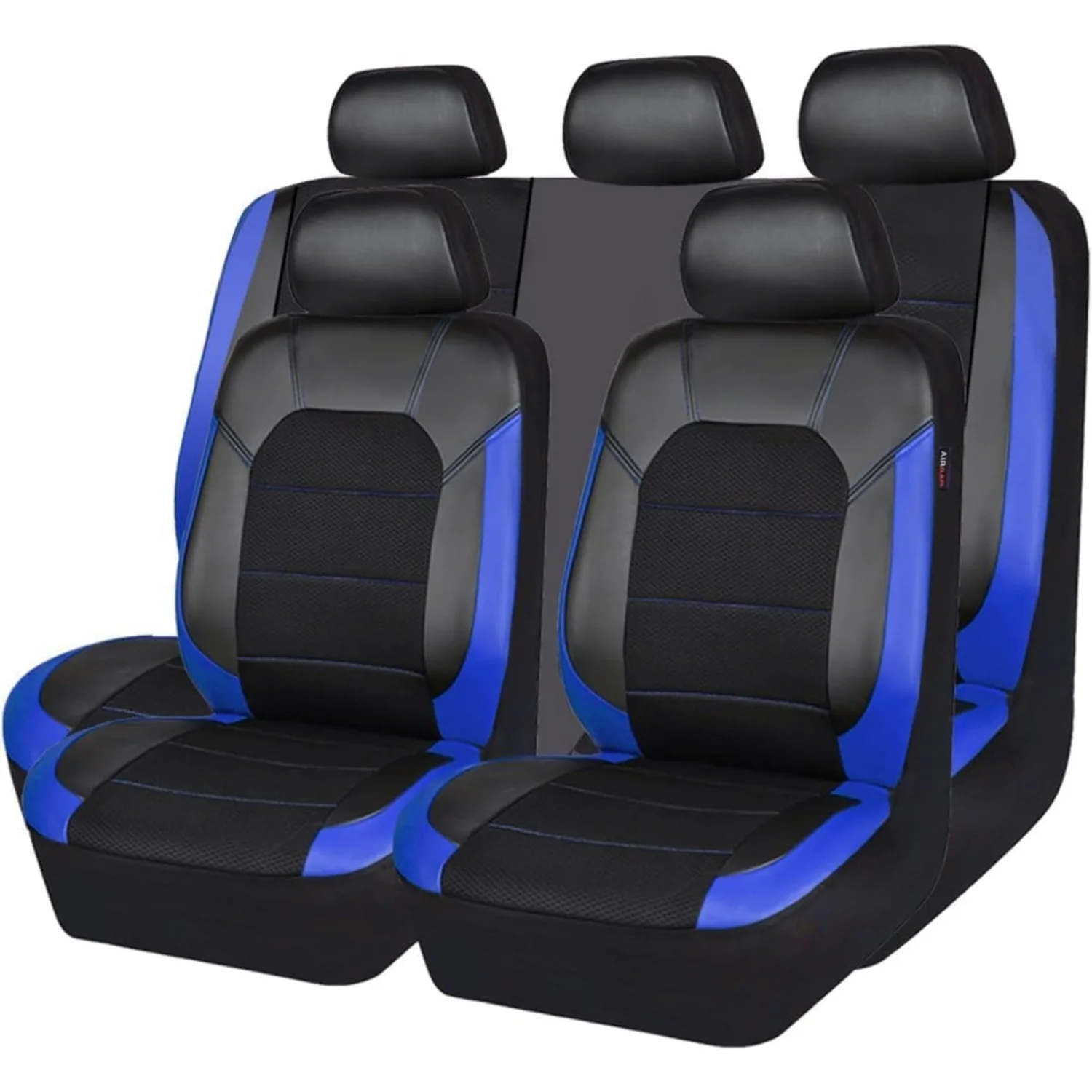 Komplettes Set Autositzbezüge, universelle Passform, atmungsaktiv, mit Kopfstützenbezügen, airbag-kompatibel, waschbar und einfach zu installieren für Autos und SUVs.