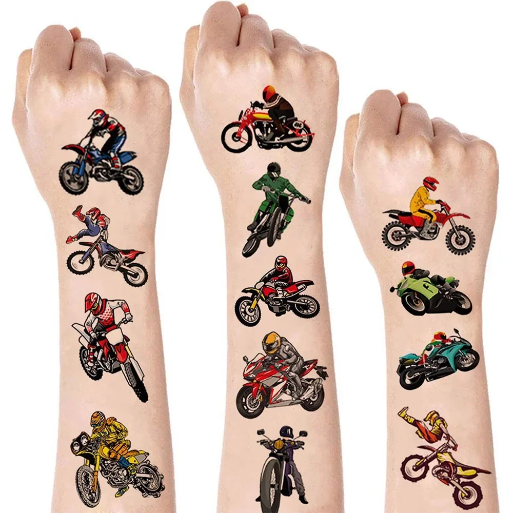 AliExpress Dirt Bike Temporary Tattoos Motorcycle Sticker Birthday Decor Motorcycle Party Favor Supplies Motocross Mountain Bike Tattoos