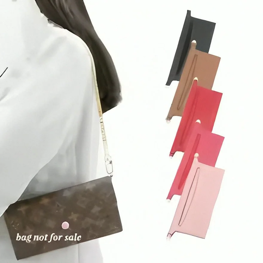 Long Envelope Bag Organizer Insert Felt Handbag Liner Multi Pocket Purse Inner Storage Shaper Divider