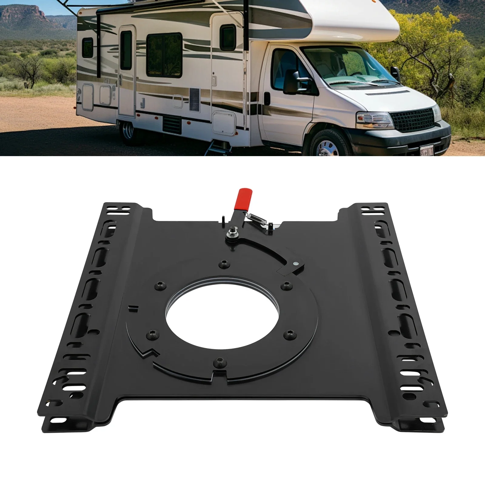 Universele camperstoel draaibare basis T5 T6 zware stalen plaat stoel draaibare basis voor camper camper bus, 360 graden draaibaar - afbeelding 2
