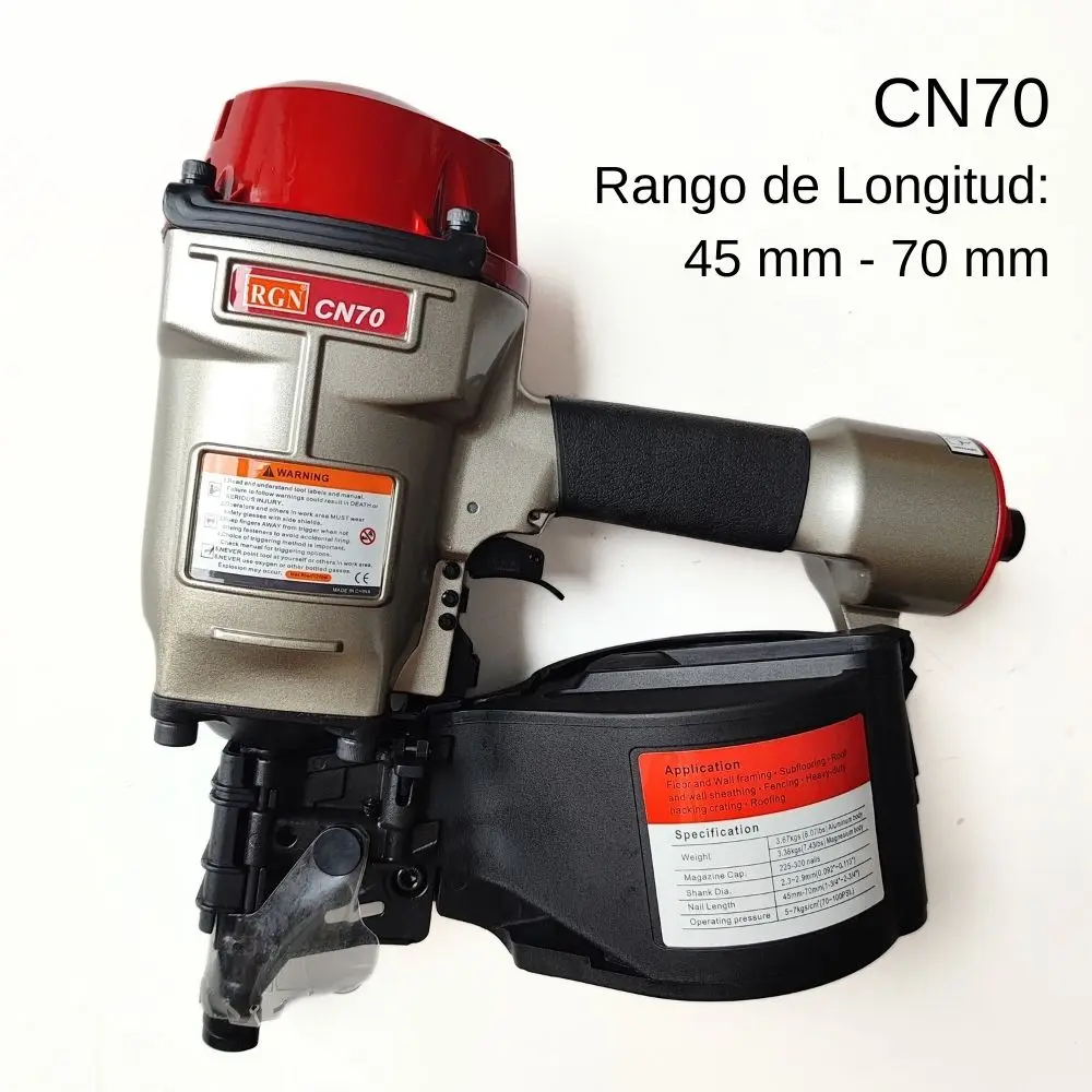 CN70 Coil Siding/framing Nailer 1-3/4-inch to 2-3/4-inch Pneumatic Siding Nail Gun, Air Coil Nailer Pallet Crating Framing