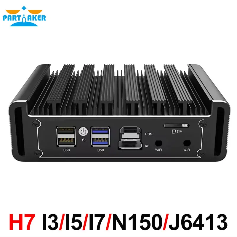 Firewall Mini PC pfSense OPNsense Fanless Industrial Intel i7 1165G7 i5 1135G7 N5105 4xIntel i226 2.5G LAN 2xDDR4 NVMe 4xUSB HD