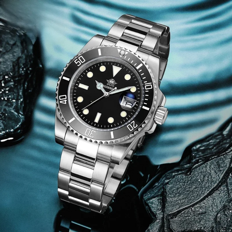 Addiesdive roestvrijstalen horloge Heren Europees en Amerikaans zakelijk vrijetijdskwartshorloge Waterdicht buitensporthorloge - afbeelding 2