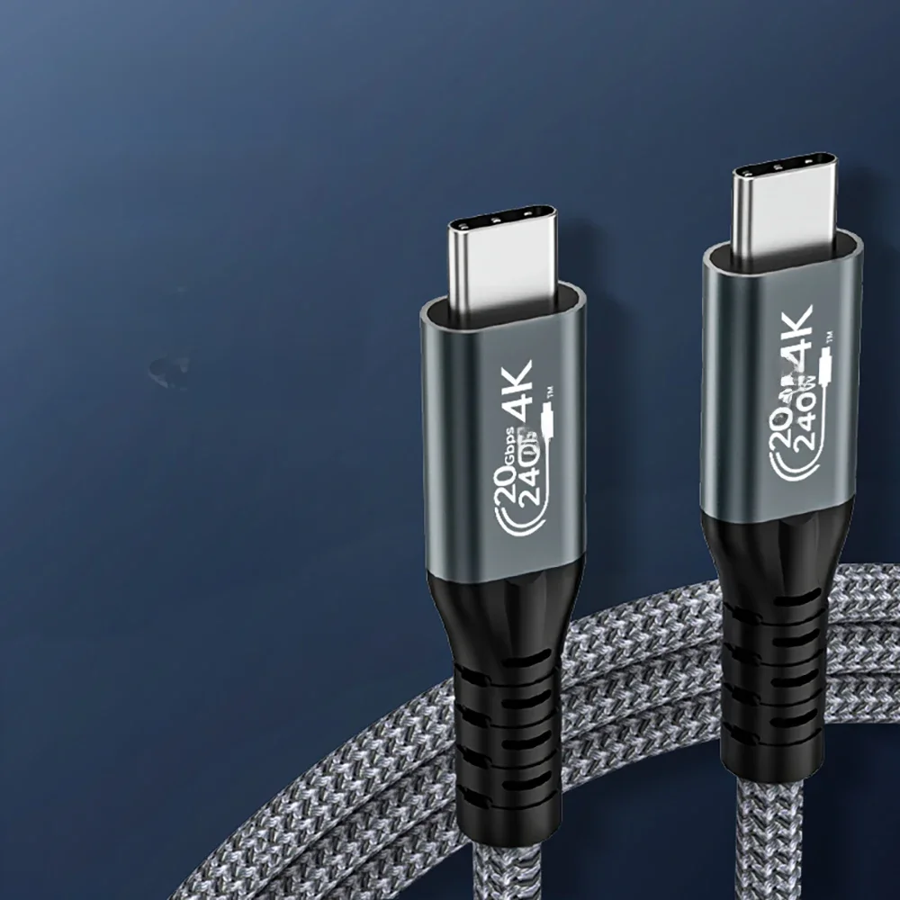 USB3.2 Gen2*2 20Gbps Type C To C Data Transfer Cable PD 240W 48V Ultra Fast Charging Cable For USB Hub SSD Box NoteBook MAX 5m