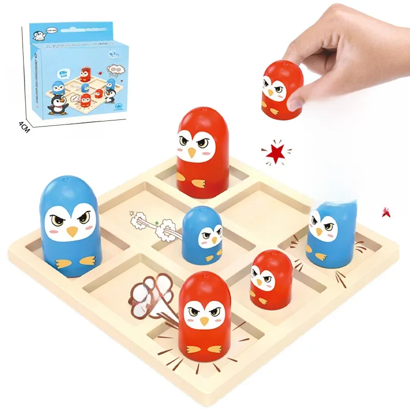 Mini jeu de société avancé tic tac toe, puzzle, jeux interactifs pour la compétition de combat familiale, jeux de bureau, cadeau d'anniversaire