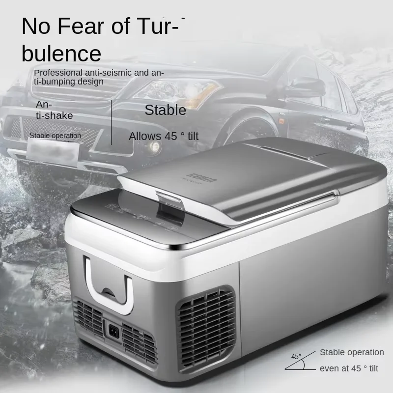 Portable mini refrigerator for car and home use Small household dual-purpose quick freezing with compressor for fast freezing