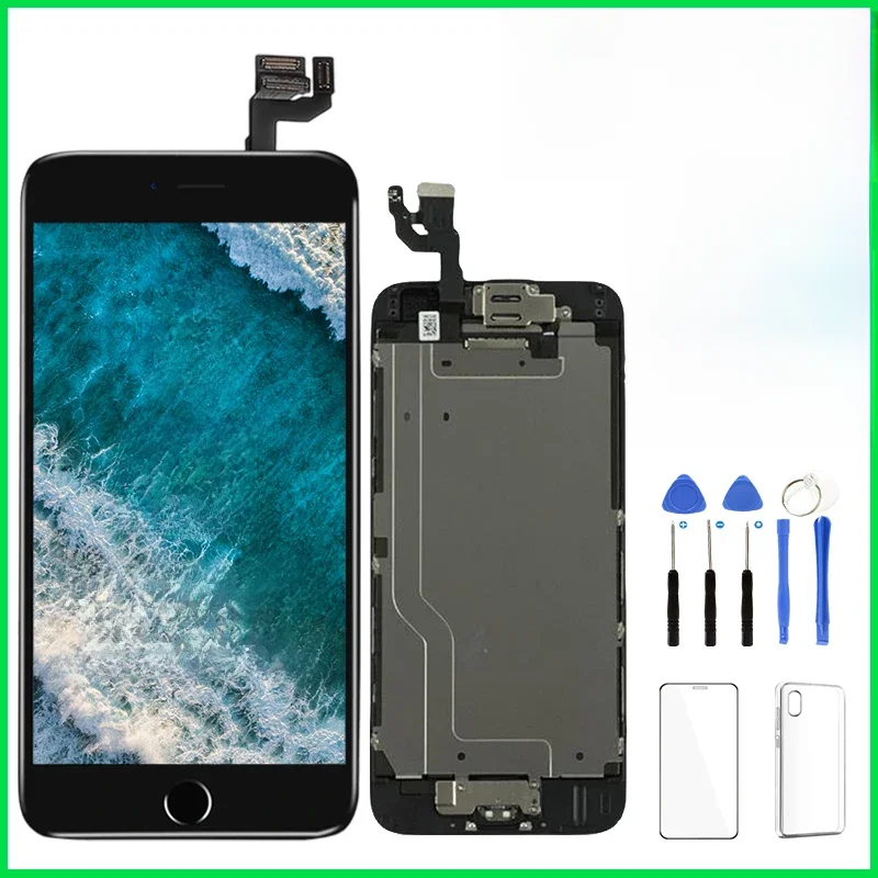 Pełny zestaw LCD do iPhone'a 6 6S Plus 6P 6SP Kompletny zestaw do montażu ekranu dotykowego Digitizer Zestaw do wymiany wyświetlacza + aparat + przycisk Home — zdjęcie 2