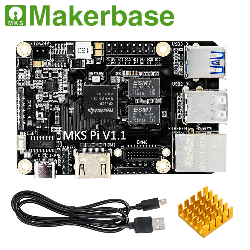Quad-Core Touch Screen para Raspberry Pi, SOC, Funciona Klipper, MKS PI Board, 64Bits, 3.5 ", 5", RasPi, Voron, VS