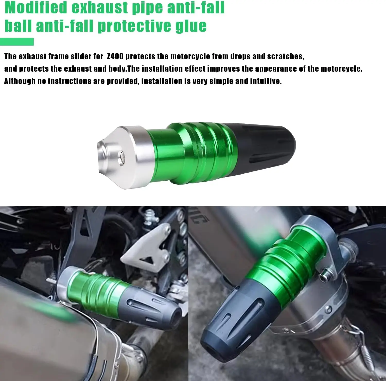 

Защитная планка выхлопной трубы мотоцикла с ЧПУ для Kawasaki Niaja400 Идеальная загрузка