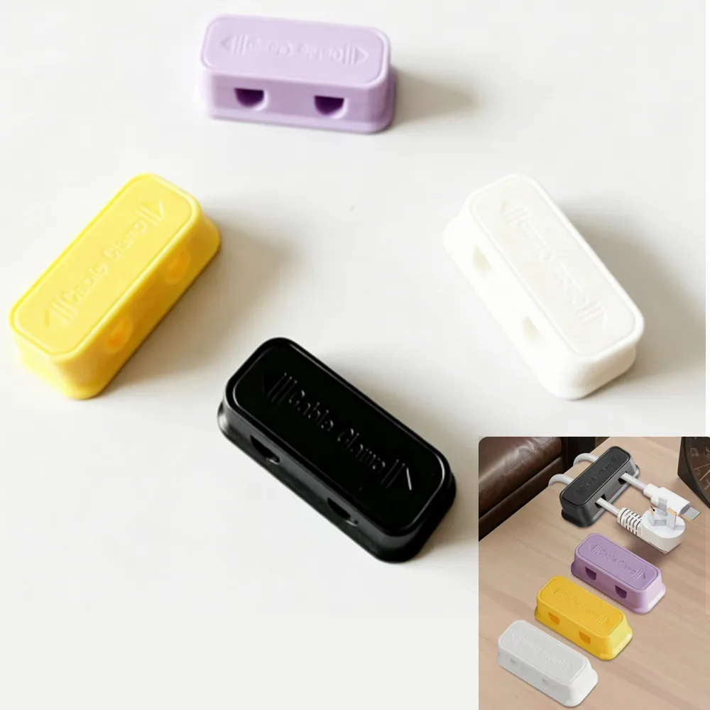 Clips magnéticos para cables, soporte dual para cables, gestión de cables para teléfono, clips adhesivos para cables, organizador de cables para el hogar, oficina, escritorio, coche.
