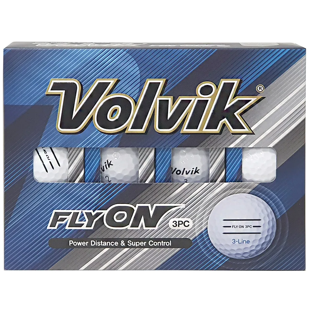 Volvic fly-on 3-Piece 3-line Golf Ball 12 pieces