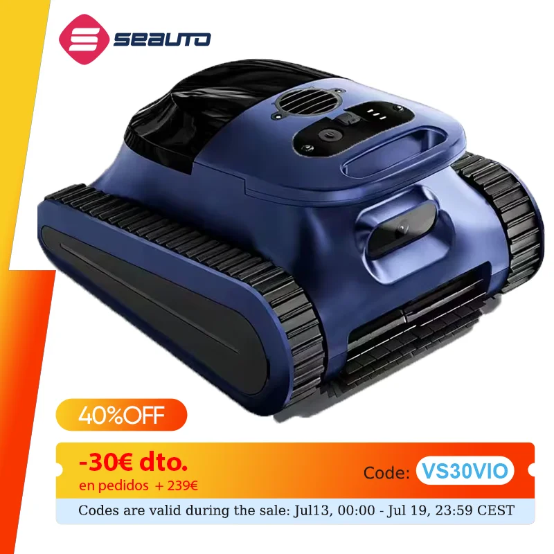 Robot Limpiafondos Seauto BLUE, Robot Escalador de Paredes, Limpiador Automático de Piscinas, Apto para Paredes y… — oferta en AliExpress
