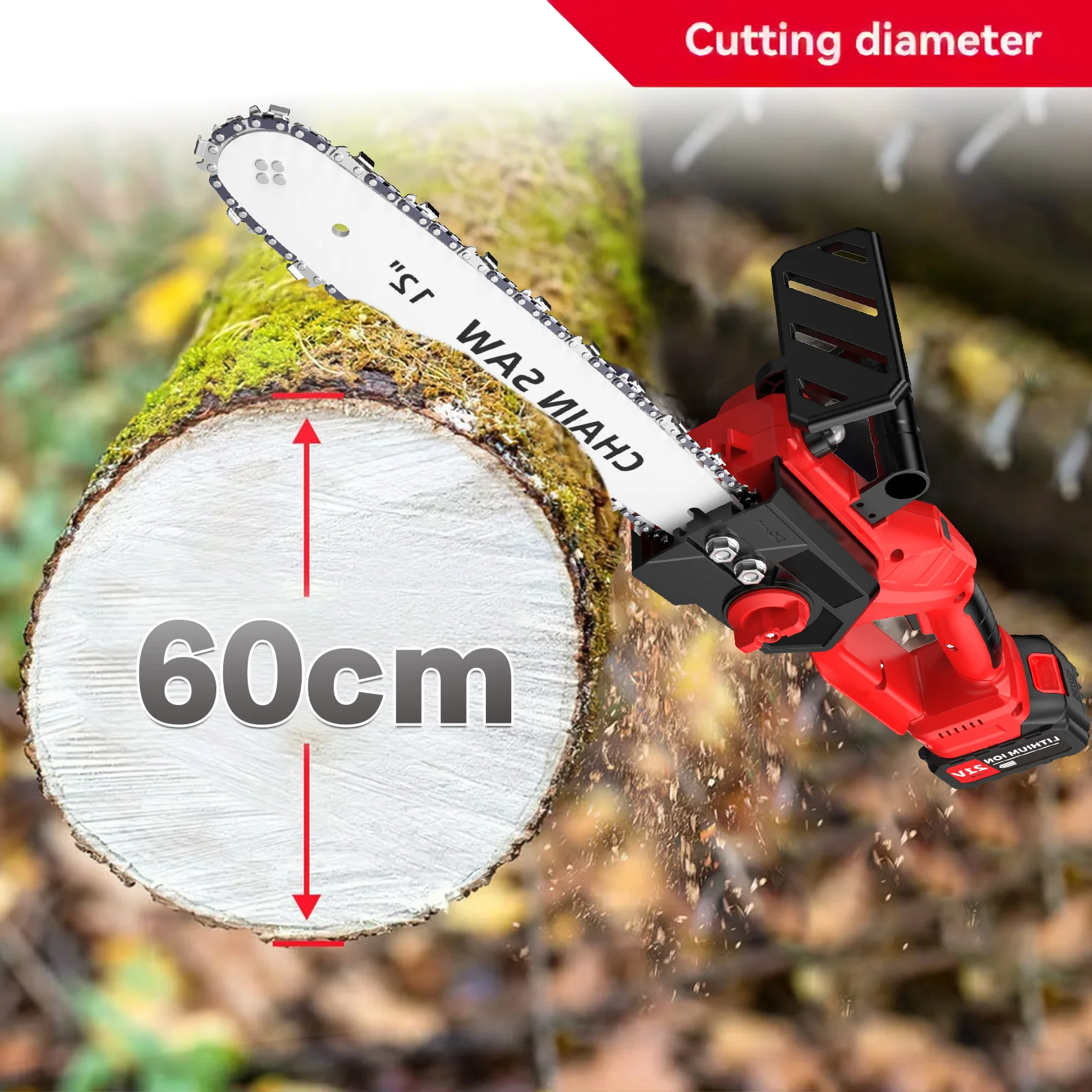 TKKEACE 6000 واط 12 بوصة منشار كهربائي بدون فرشاة منشار بطارية لاسلكي حديقة النجارة أداة السلطة لبطارية ماكيتا 18 فولت #3