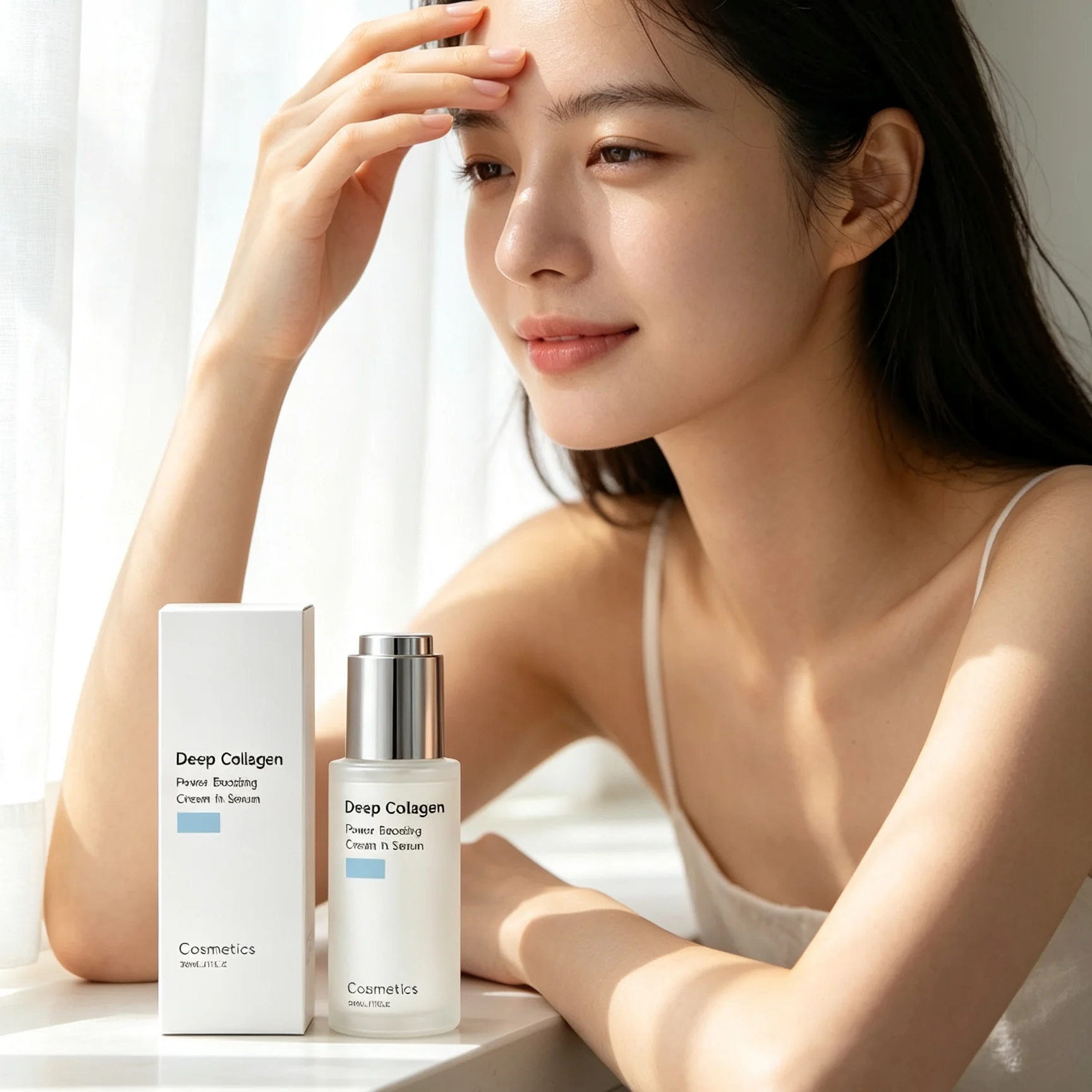 Deep Collagen Face Serum for Glowing Skin Elasticity Enhancement Refreshing Moisturizing Facial Plumping Pore Shrinking Serum