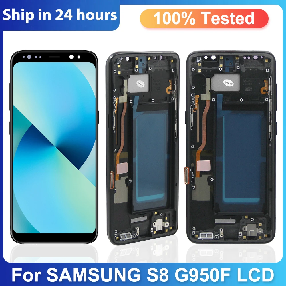 New TFT OLED S8 LCD For Samsung S8 Display G950 G950F SM-G950FD For Samsung Galaxy S8 display Touch Screen Digitizer With Frame