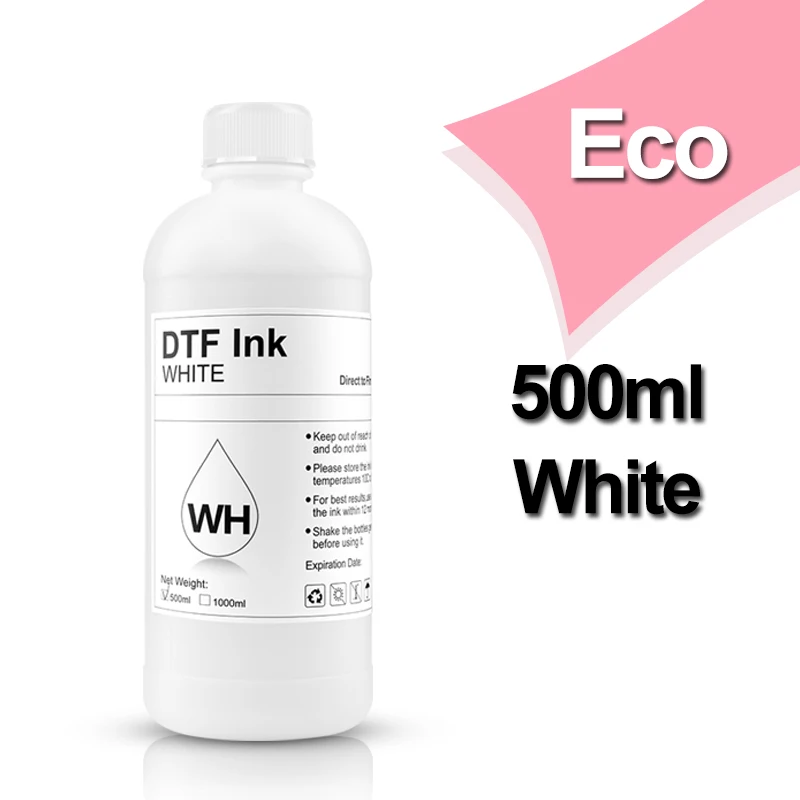 500ml White DTF Ink Eco DTF Ink For Epson L1800 L800 L805 I3200