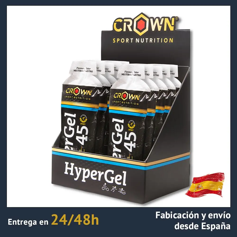 Crown Sport Nutrition | HyperGel 45 | High carbohydrate gel with a plus sodium | 45 G Cho 1:0,8 and sodium | Health care | Sports Nutrition