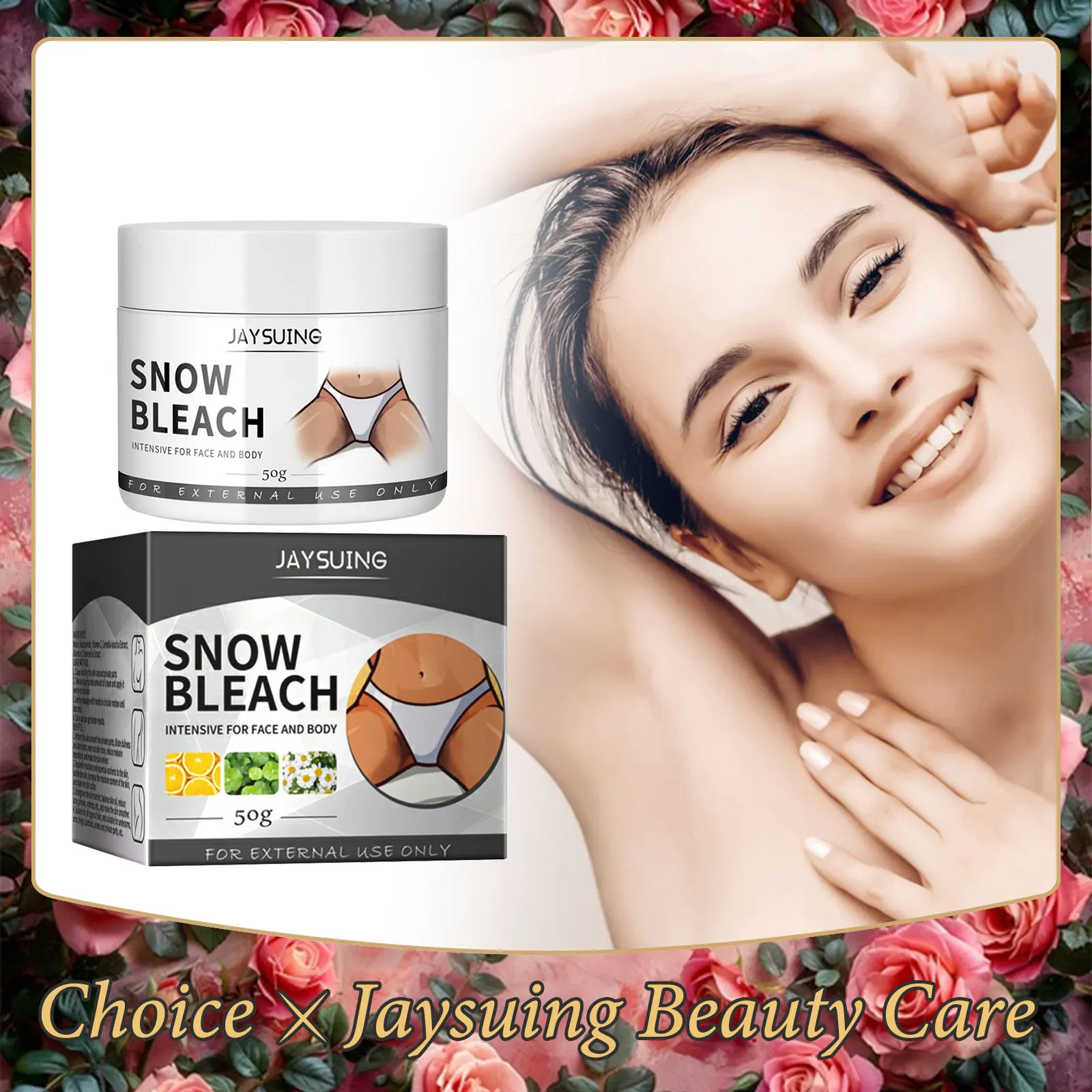 Bleaching Whitening Cream Underarm Bleaching Remove Dark Spots Lighten Reduce Dullness Armpit Whitening Lotion Snow Bleach Cream