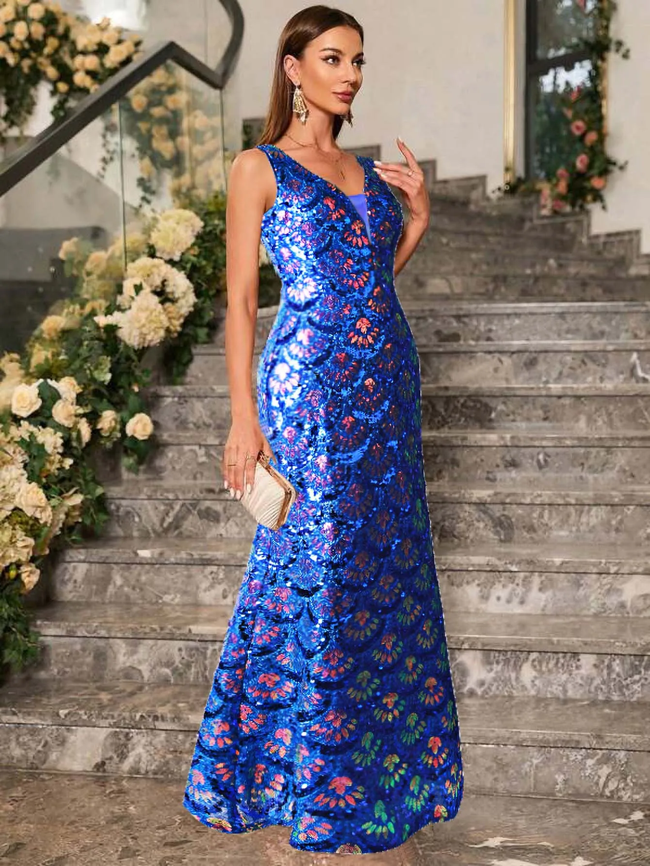 angel-fashion-women's-sequin-mermaid-evening-gown-deep-v-neck-sleeveless-maxi-dress-–-blue-red-gold-purple