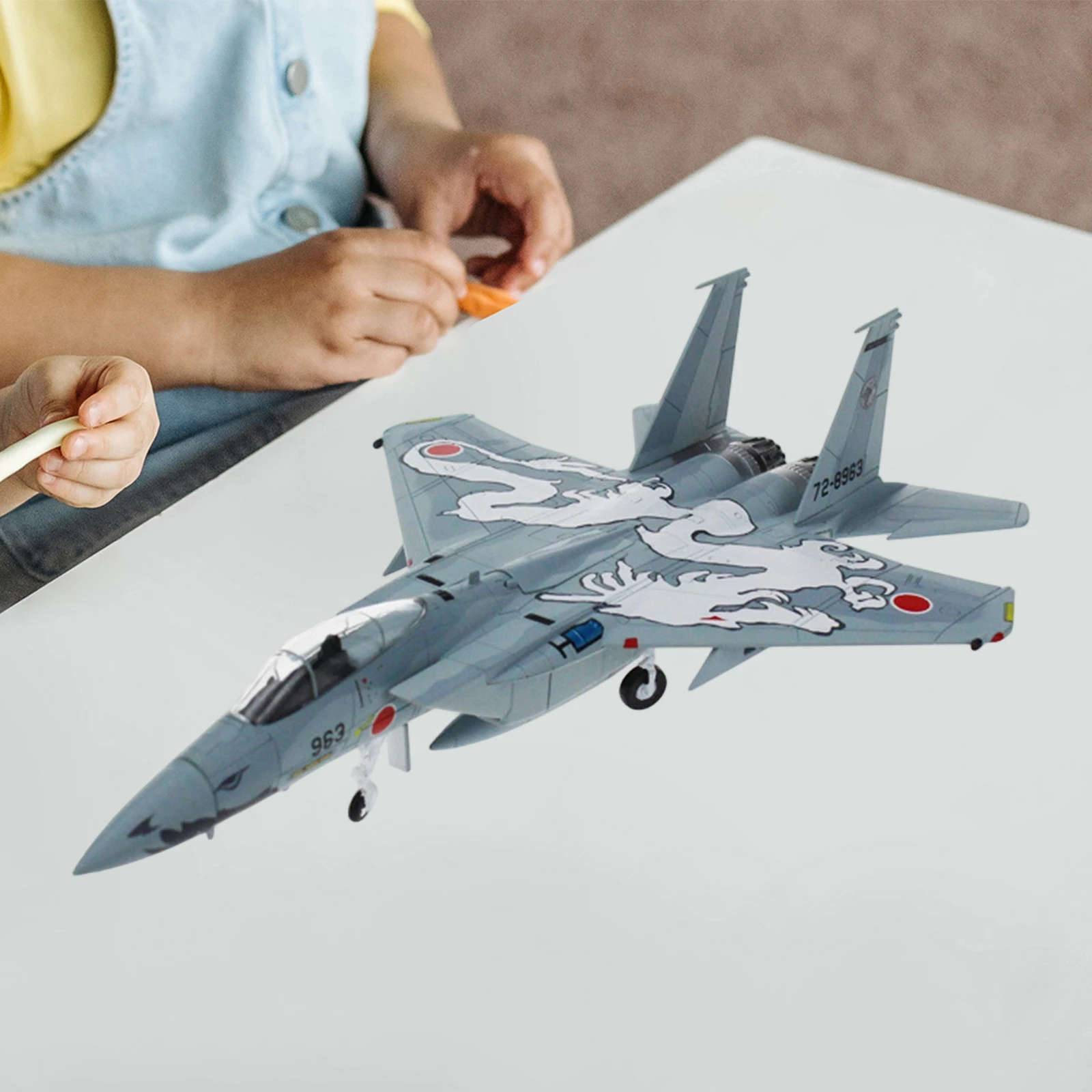 

1/100 F15J Fighter Model Realistic Alloy Plastic Aircraft Miniature Collectible for Aviation Enthusiasts Desktop Display