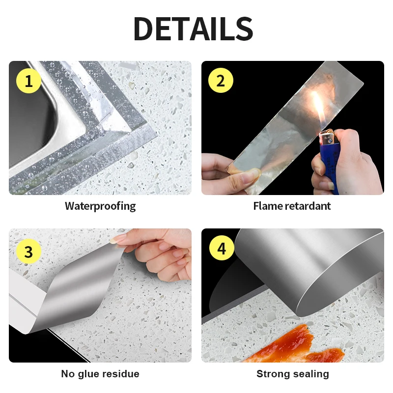 Imagem -04 - Fita de Alumínio Fita Adesiva de Alta Temperatura para Hvac Reparo do Metal Canalização do ar Frio Fita Reflexiva da Folha W40cm