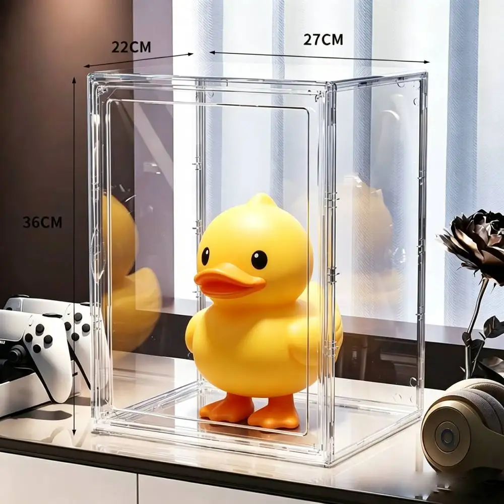Clear Acrylic Display Case Dustproof Showcase for Model Collectibles Toys, Transparent Stackable Storage Box Storage Organizer