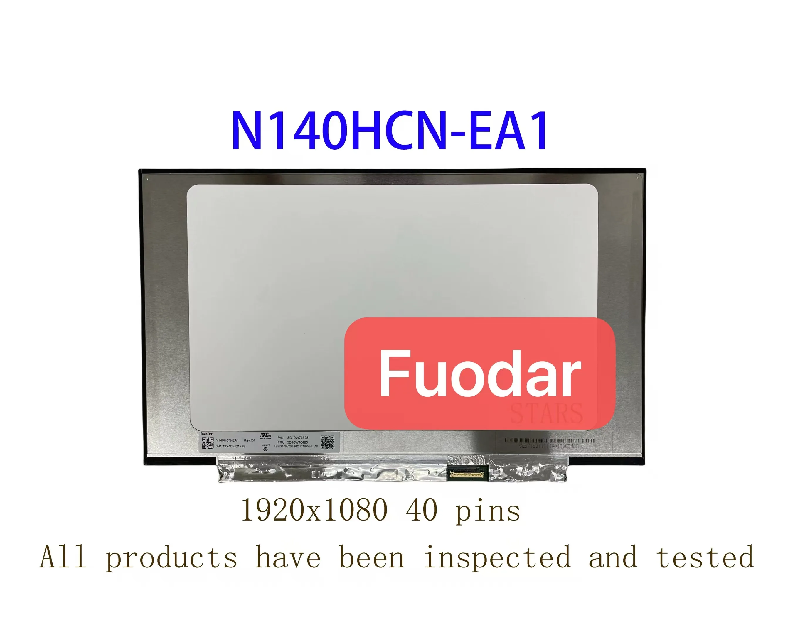 

14.0inch N140HCN-EA1 Rev. C4 N140HCN-EA1 1920*1080 FHD 40 Pins Laptop LCD Touch Screen Display