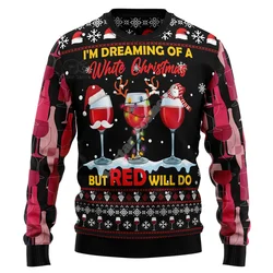 Christmas Ugly Knitted Sweater Xmas Santa Claus Animal Colorful Tattoo Retro Unisex 3DPrint Funny Harajuku Casual Long Sleeves 6