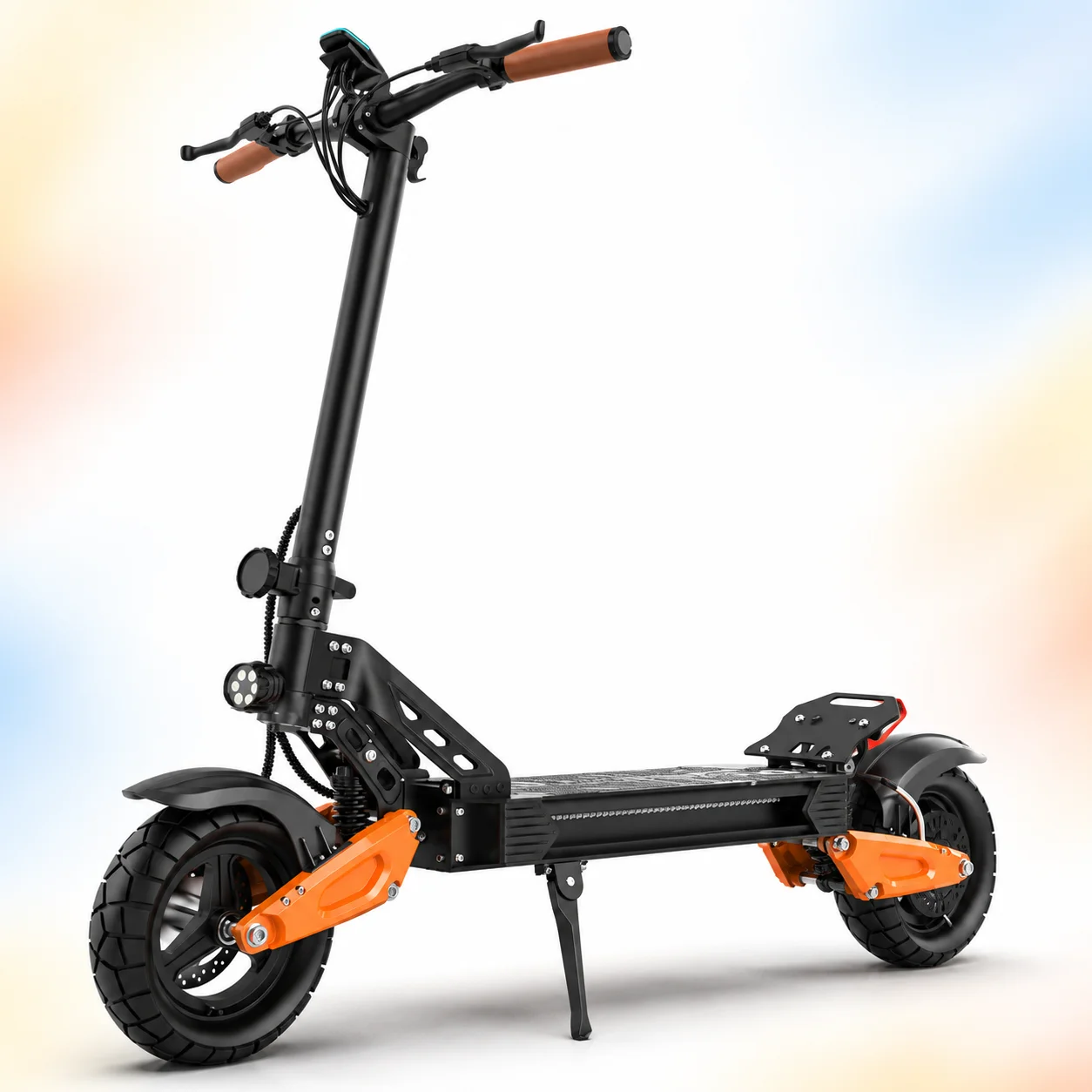 Patinete eléctrico todoterreno de 11 pulgadas, 48 V, 15,6 Ah, con amortiguadores delanteros y traseros, patinete eléctrico con plataforma